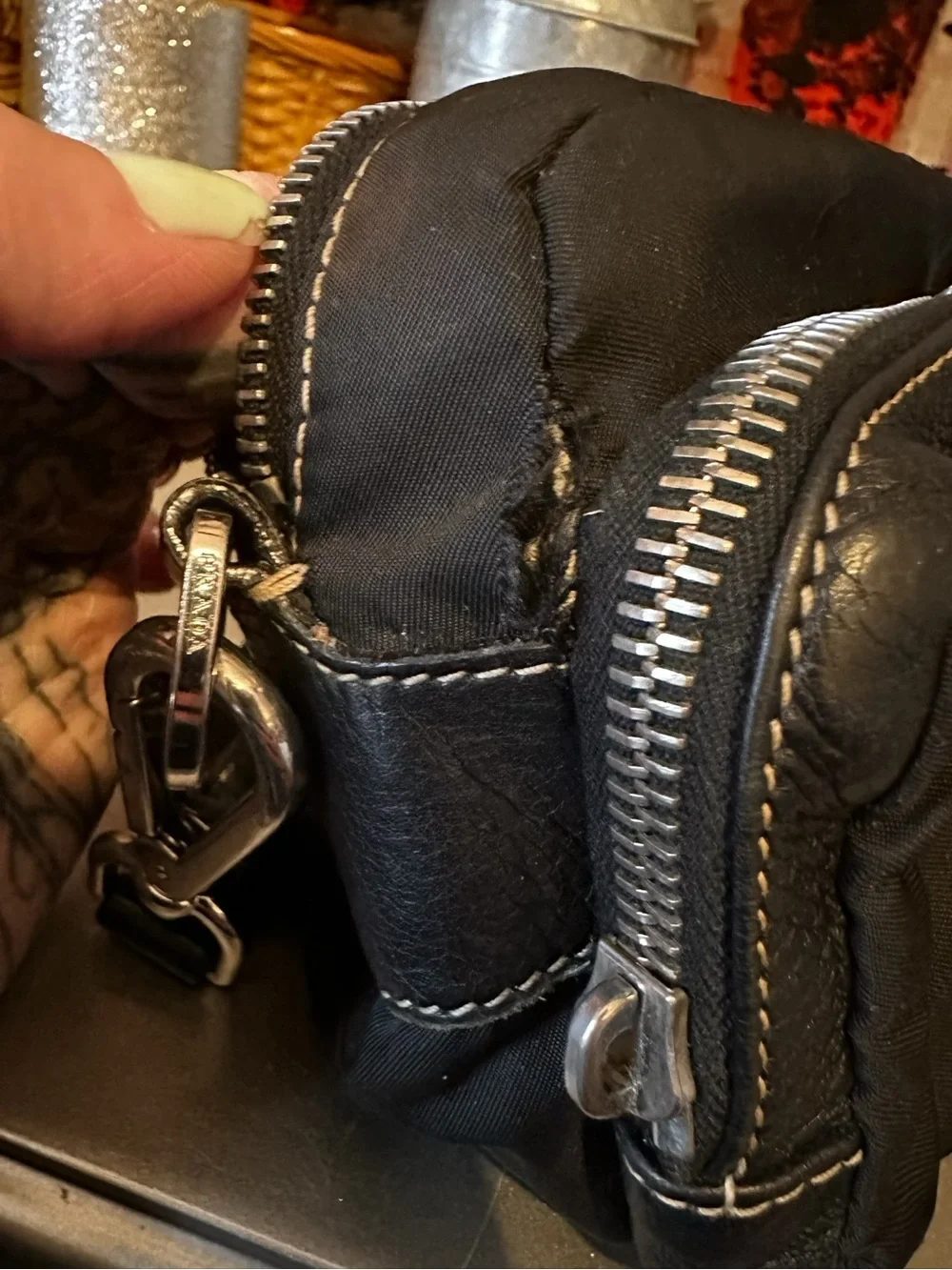 Prada Black Nylon Belt Bag with Silver Hardware - Picture 6 of 8
